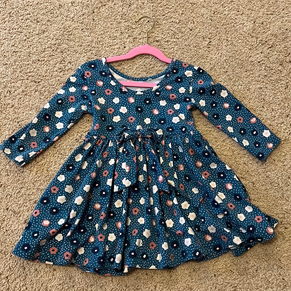 Ruffle Butts flower twirl dress with pockets and bow